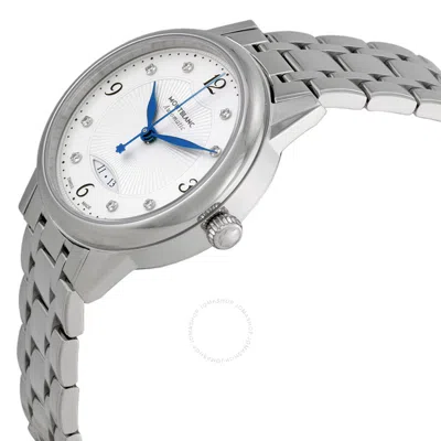Shop Montblanc Boheme Silver Dial Stainless Steel Ladies Watch 111056 In Blue / Silver / Skeleton