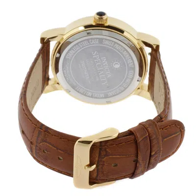 Shop Invicta Specialty Silver Dial Brown Leather Men's Watch 13971 In Black / Blue / Brown / Gold Tone / Silver