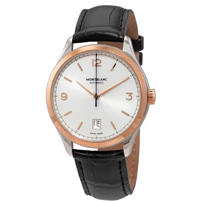 Shop Montblanc Heritage Chronometrie Automatic Men's Watch 112521 In Black / Gold / Rose / Rose Gold / Silver / White