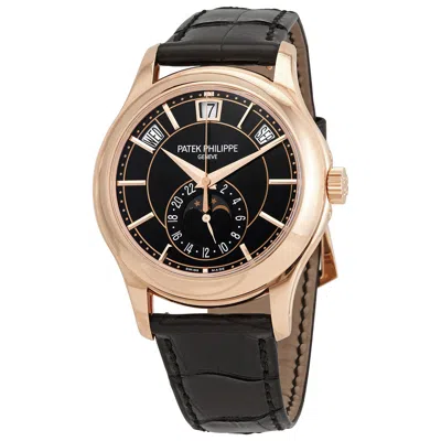 Shop Patek Philippe Complications 18kt Rose Gold Automatic Moon Phase Men's Watch 5205r-010 In Black / Gold / Gold Tone / Rose / Rose Gold / Rose Gold Tone