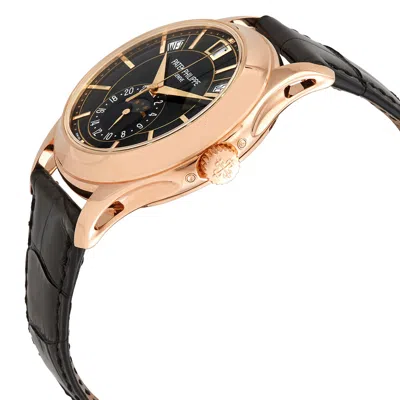 Shop Patek Philippe Complications 18kt Rose Gold Automatic Moon Phase Men's Watch 5205r-010 In Black / Gold / Gold Tone / Rose / Rose Gold / Rose Gold Tone