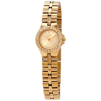 Shop Invicta Wildflower Gold Dial Ladies Watch 0134 In Gold / Gold Tone