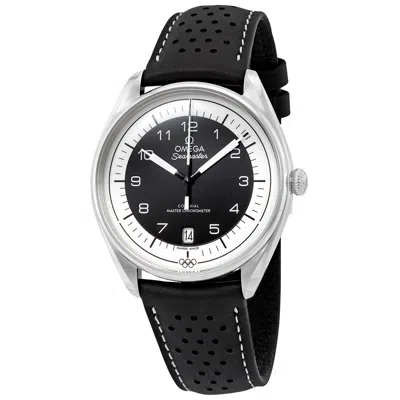 Shop Omega Seamaster Olympic Timekeeper Automatic Black Leather Men's Limited Edition Watch 522.32.40.20. In Black / White