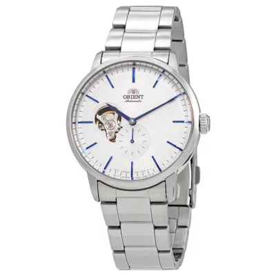 Shop Orient Open Heart Automatic White Dial Men's Watch Ra-ar0102s10b In Blue / White