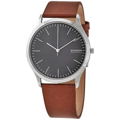 Shop Skagen Jorn Quartz Grey Dial Men's Watch Skw6552 In Brown / Grey