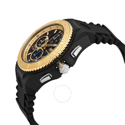 Shop Technomarine Cruise Jellyfish Chronograph Quartz Black Dial Watch Tm-115111 In Black / Gold Tone