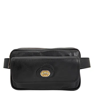 Shop Gucci Gg Logo Belt Bag In Black