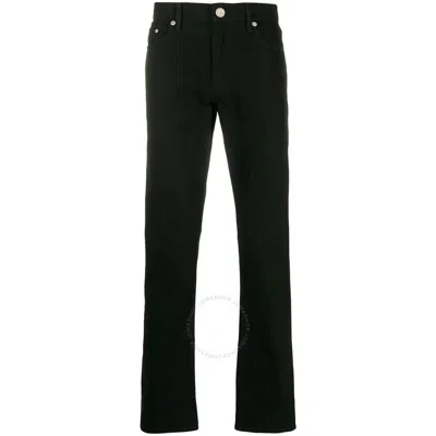 Shop Burberry Men's Black Straight-fit Jeans
