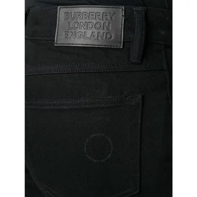 Shop Burberry Men's Black Straight-fit Jeans