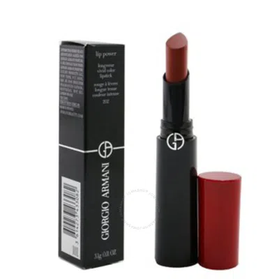 Shop Giorgio Armani Ladies Lip Power Longwear Vivid Color Lipstick 0.11 oz # 202 Grazia Makeup 3614273433