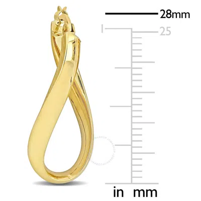 Amour 28mm Oval Twist Texture And Hoop Earrings In 14k Yellow Gold In Yellow