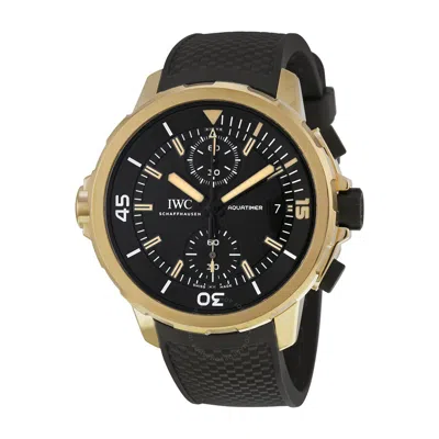 Shop Iwc Schaffhausen  Iwc Aquatimer Chronograph Automatic Black Dial Men's Watch Iw379503 In Aqua / Black / Bronze