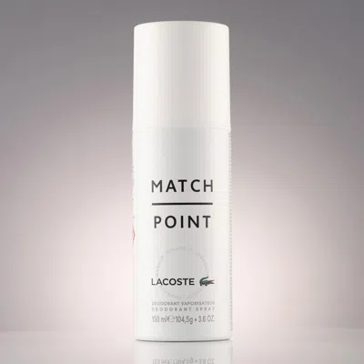 Shop Lacoste Men's Match Ponit Deodorant Spray 3.6 oz Fragrances 3614229393668 In N/a