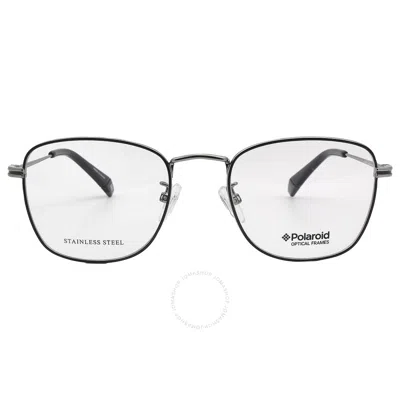 Shop Polaroid Core Demo Square Ladies Eyeglasses Pld D377/g 085k 51 In Black / Ruthenium