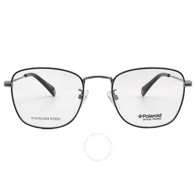 Polaroid Core Demo Square Ladies Eyeglasses Pld D377/g 085k 51 In Black / Ruthenium