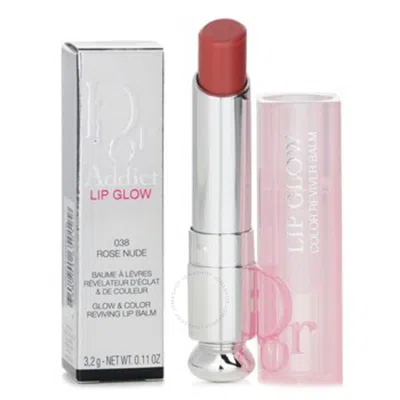 Shop Dior Christian  Ladies  Addict Lip Glow Reviving Lip Balm 0.11 oz # 038 Rose Nude Makeup 33489016