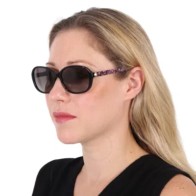 Shop Kate Spade Polarized Grey Square Ladies Sunglasses Izabella/g/s 0807/wj 55 In Black / Grey