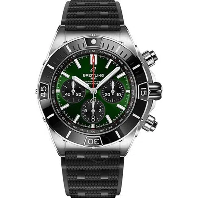 Shop Breitling Super Chronomat B01 Chronograph Automatic Chronometer Men's Watch Ab0136251l1s1 In Black / Dark / Green
