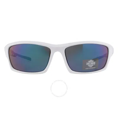 Shop Harley Davidson Green Mirror Wrap Ladies Sunglasses Hd5045s 21q 63 In Green / White