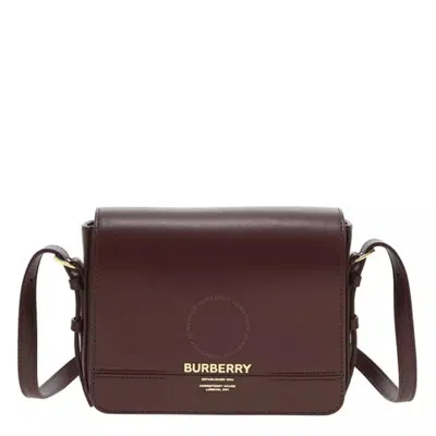 Shop Burberry Oxblood Leather Small Grace Crossbody Bag