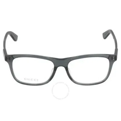 Shop Gucci Demo Rectangular Men's Eyeglasses Gg0754oa 003 55 In Grey