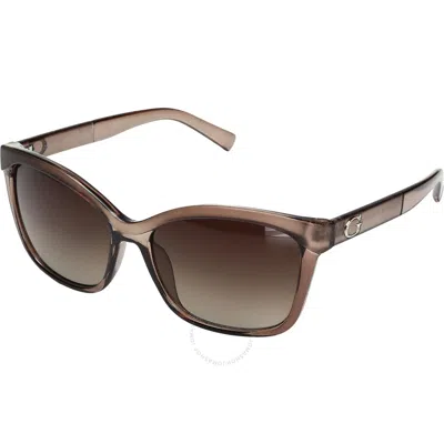 Shop Guess Factory Brown Gradient Cat Eye Ladies Sunglasses Gf0300 45f 57