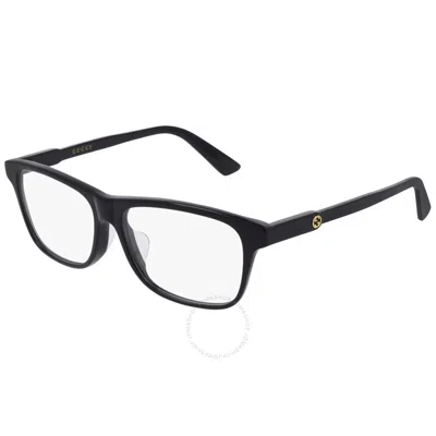 Shop Gucci Demo Square Ladies Eyeglasses Gg0755oa 001 54 In Black