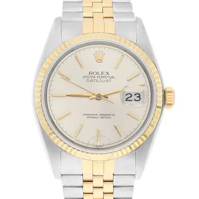 Shop Rolex Datejust Automatic Silver Dial Unisex Watch 16013 Ssj In Two Tone  / Gold / Gold Tone / Silver / Yellow