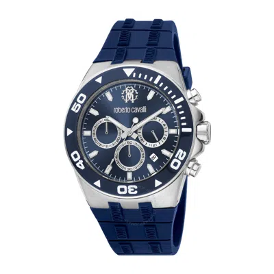 Shop Roberto Cavalli Fashion Watch Chronograph Quartz Blue Dial Men's Watch Rc5g016p0025