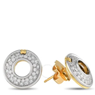 Shop Tiffany & Co  Tiffany   Co. Paloma Picasso 18k White And Yellow Gold 0.35ct Diamond Earrings Ti29 031524 In Multi-color