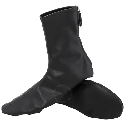 Shop Burberry Ladies Black Mid-calf Leather Boots