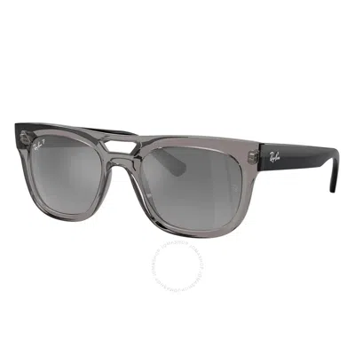 Shop Ray Ban Phil Bio Based Polarized Grey Gradient Mirror Square Unisex Sunglasses Rb4426 672582 54 In Grey / Silver