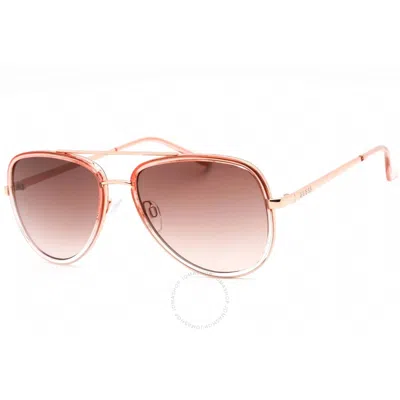 Shop Guess Factory Smoke Gradient Pilot Ladies Sunglasses Gf0417 72b 59 In Ink / Pink