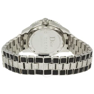 Shop Dior Diamond Diamond Black Dial Ladies Watch Cd11311dm001 In Two Tone  / Black