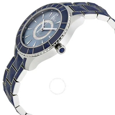 Shop Dior Christal Blue Mother Of Pearl Dial Ladies Watch Cd144517m001 In Blue / Mother Of Pearl