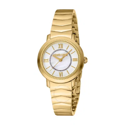 Shop Roberto Cavalli Fashion Watch Quartz Ladies Watch Rc5l056m0055 In Gold Tone / Mop / Mother Of Pearl / Yellow