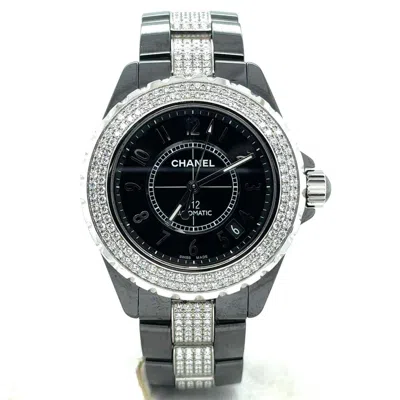 Pre-owned Chanel J12 Black Dial Unisex Watch H1339