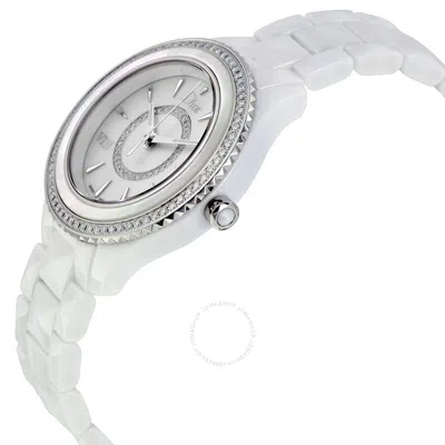 Shop Dior Viii Mother Of Pearl Dial Ceramic Ladies Watch Cd1231e4c001 In Mother Of Pearl / White