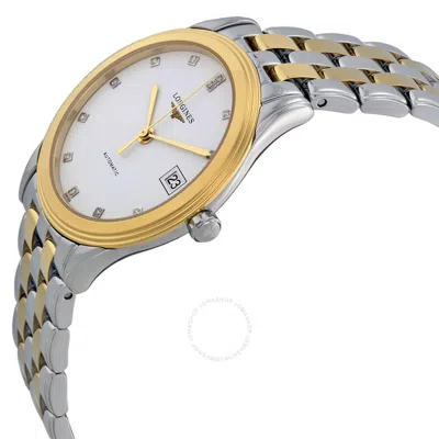 Shop Longines Les Grandes Flagship Diamond Automatic Men's Watch L4.774.3.27.7 In Gold / Skeleton / White