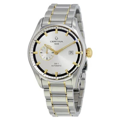 Shop Certina Ds 1 Automatic Silver Dial Men's Watch C0064282203100 In Two Tone  / Gold Tone / Silver