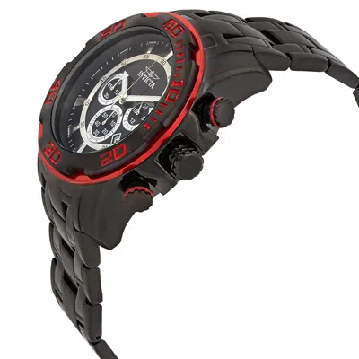 Shop Invicta Pro Diver Chronograph Black Dial Men's Watch 22323 In Red   / Black