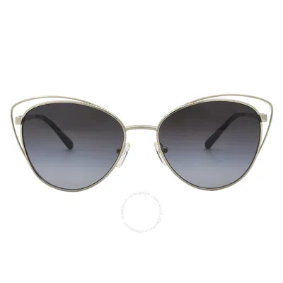 Shop Michael Kors Dark Gray Gradient Cat Eye Ladies Sunglasses Mk1117 10148g 56 In Dark / Gray