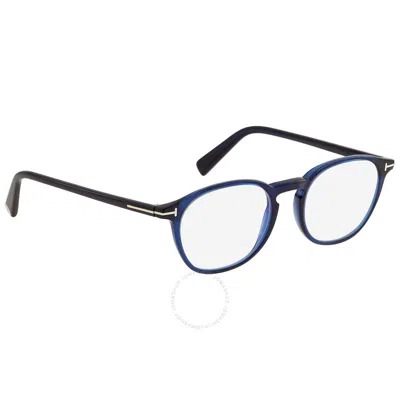 Shop Tom Ford Blue Light Block Oval Unisex Eyeglasses Ft5583-b 090 50