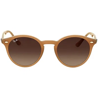 Ray Ban Brown Gradient Round Unisex Sunglasses Rb2180 616613 49 In Brown
