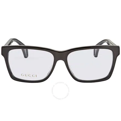 Shop Gucci Demo Rectangular Men's Eyeglasses Gg0466oa 002 56 In Black