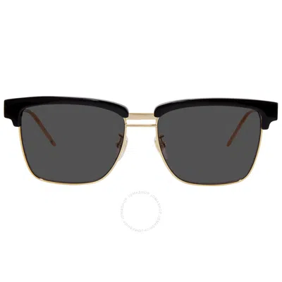 Shop Gucci Grey Rectangular Sunglasses Gg0603s 001 56