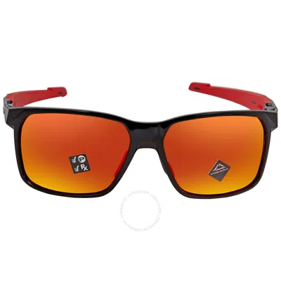 Shop Oakley Portal X Prizm Ruby Polarized Square Men's Sunglasses Oo9460 946005 59 In Black / Ruby