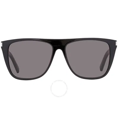Shop Saint Laurent Black Square Sunglasses Sl 1/f00158