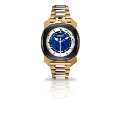 Shop Gagà Milano Gaga Milano Automatic Blue Dial Men's Watch 7078fr01yksysy0 In Black / Blue / Gold / Gold Tone / Yellow