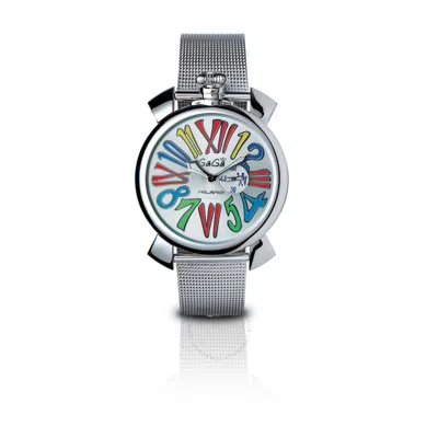 Shop Gagà Milano Gaga Milano Quartz Silver Dial Men's Watch 5080mn01s0stst0 In Multicolor / Silver